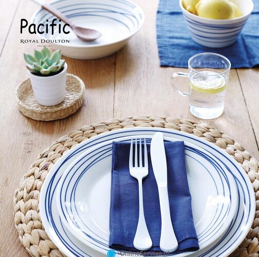 Royal Doulton Pacific Pastaborden 22 cm, 6 stuks | OnlineServies.nl