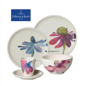 Villeroy & Boch Artesano Flower Art espressokop en schotel | OnlineServies.nl