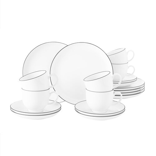 Seltmann Lido Black Line Ontbijtset 18-delig (online) kopen? | OnlineServies.nl dé Expert