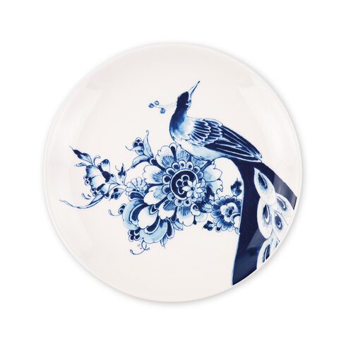 royal delft peacock symphony ontbijtbord coupe 21,5 cm 60101400_1
