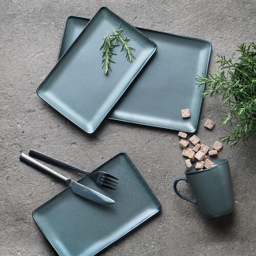 AIDA Nordic Raw Northern Green Schaal rechthoekig groot 31,5 x 20 cm