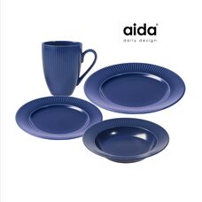 AIDA Groovy Blue Startset 16-delig, 4-persoons | OnlineServies.nl