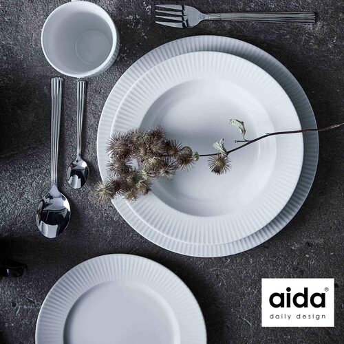 Aida Groovy White Diner bord 27 cm | OnlineServies.nl
