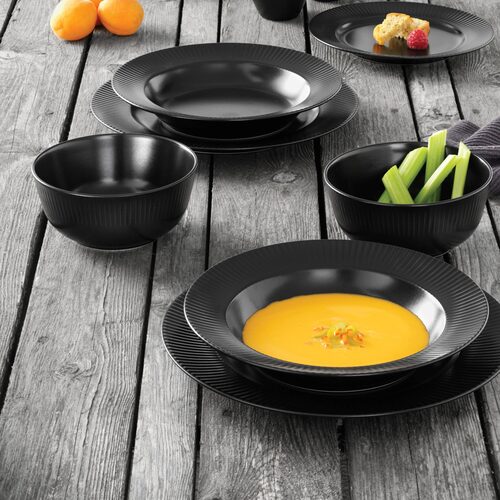 AIDA Groovy Black Dessertschaaltje 14,5 cm - set 4-delig |OnlineServies.nl