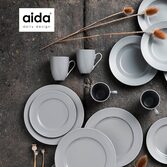 Aida Groovy Grey Diep bord 23 cm (online) kopen? | OnlineServies.nl