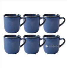 AIDA Nordic Raw Midnight Blue kleine Mok met oor 20 cl - set 6  | OnlineServies.nl