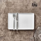 AIDA Nordic Raw Arctic White Schaal rechthoekig groot 31,5 x 20 cm