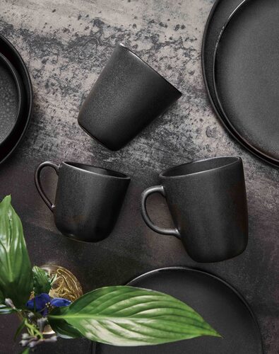 AIDA Raw Titanium Black Beker zonder oor 30 cl | OnlineServies.nl