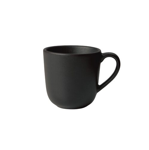 AIDA Raw Titanium Black kleine Mok met oor 20 cl - set 6 stuks | OnlineServies.nl