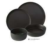 AIDA Raw Titanium Black startset 16-delig, 4-persoons | OnlineServies.nl