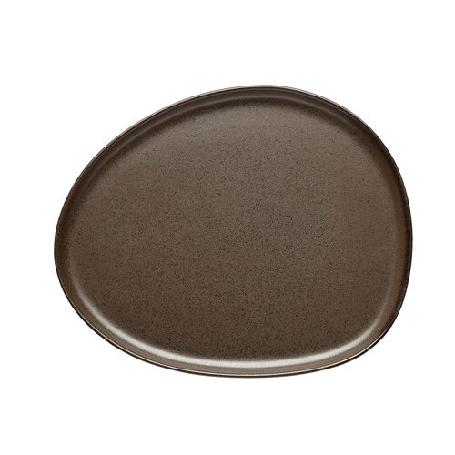 aida raw metallic brown organic ontbijtbord 24x21 cm