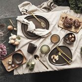 AIDA Nordic Raw Metallic Brown Organic Dinerbord 29x25 cm kopen? | OnlineServies.nl
