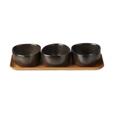 aida raw metallic brouwn organic dessertschaaltjes, set 4-dlg OnlineServies.nl