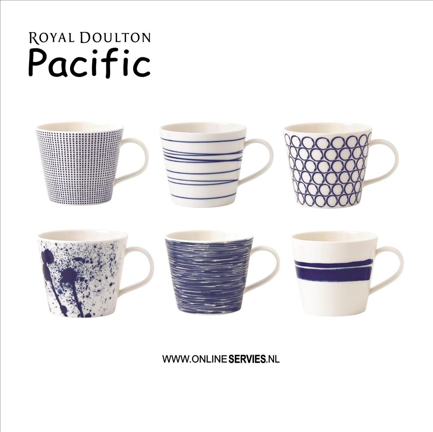 Omgaan met Emulatie Zilver Royal Doulton Pacific bekers groot 350 ml - Assorti 6 stuks (online) kopen?  | OnlineServies.nl