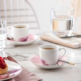 Villeroy & Boch Rose Garden Espressokop en schotel roze 0,10 liter (online) kopen? | OnlineServbies.nl