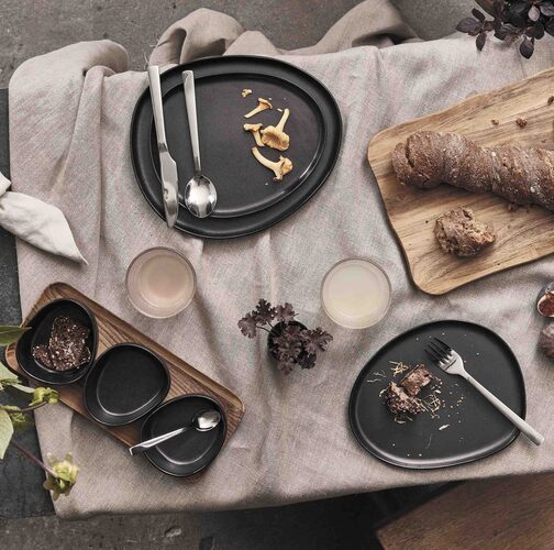 AIDA Raw Titanium Black Organic Dessertschaaltje 12x10 cm | OnlineServies