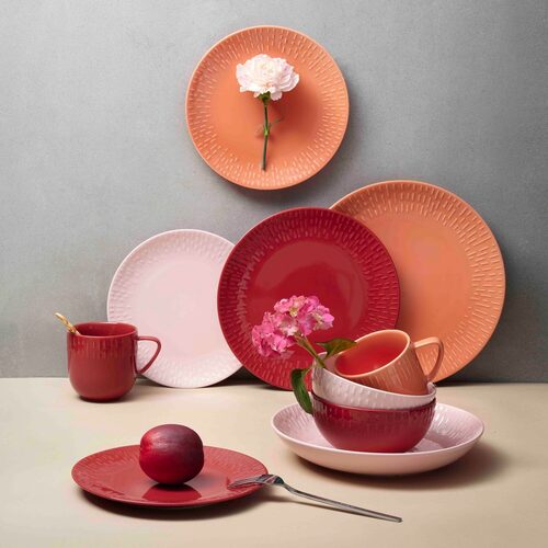 AIDA Confetti Chili Gebaksbord 21 cm, set 4-stuks | OnlineServies.nl