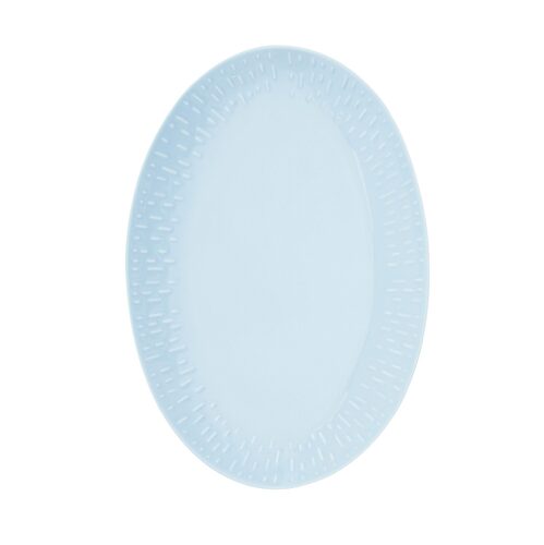Aida confetti aqua oavale schaal