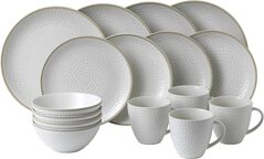 Royal Doulton Maze Grill White 16-delig, 4-pesooons