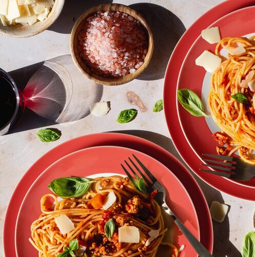 seltmann Liberty pure colors flamingo red sfeer borden