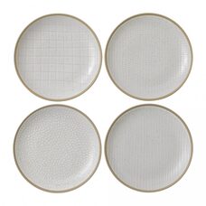 Royal Doulton Maze Grill Bord O 22Cm 4 Stuks Wit
