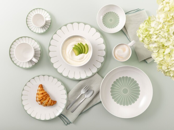 villeroy en boch fleur vert servies sfeer