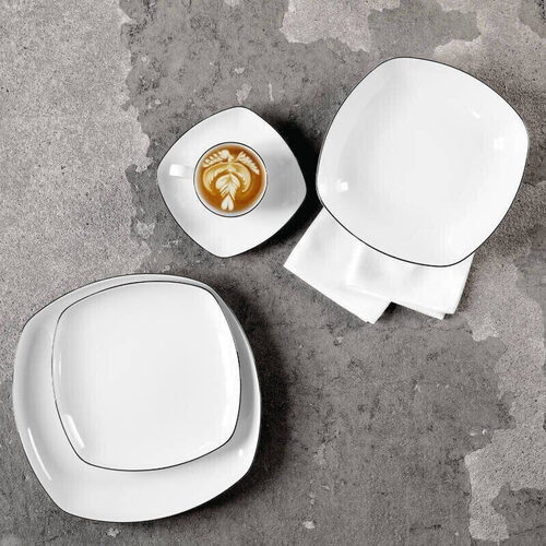 Seltmann Lido Black Line Vierkant Dinerset 12-delig (online) kopen? | OnlineServies.nl