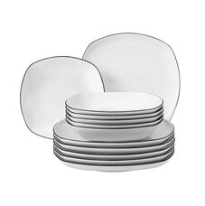 Seltmann Lido Black Line Vierkant Dinerset 12-delig (online) kopen? | OnlineServies.nl