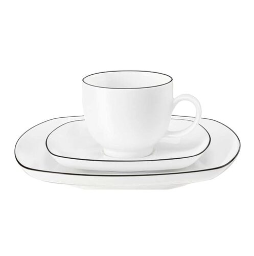 Seltmann Lido Black Line Vierkant, Koffieset 18-delig (online) kopen? OnlineServies.nl