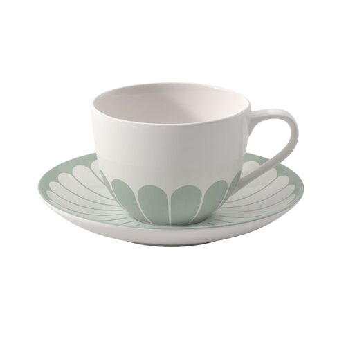 Villeroy & Boch Fleur vert koffiekop en schotel