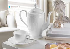 Villeroy & Boch White Pearl Espressokop en schotel 0,10 liter | OnlineServies.nl