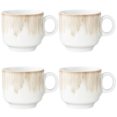 seltmann sento radiate beige beker met oor 0,3 liter 4 stuks