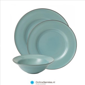 Royal Doulton Union Street Teal Blue ovale serveerschaal 39 cm sfeer art. nr. 40012628