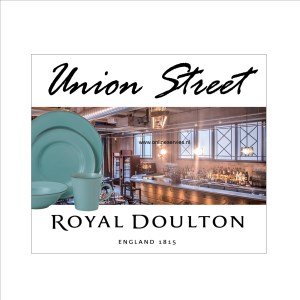 Royal Doulton Union Street Teal Blue ontbijtbord 22 cm art. nr. 40012624