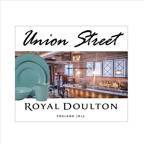 Royal Doulton Union Street Teal Blue kleine schaaltjes set 4 stuks art. nr. 40012633
