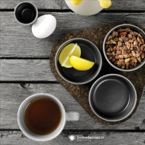 Aida raw black spotted dinerbord 28 cm art .nr 15212