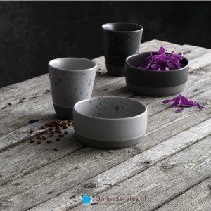 Aida raw black spotted bord 34 cm art. nr. 15215