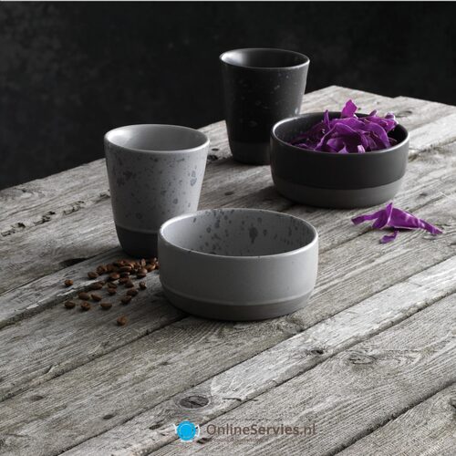 Aida raw black spotted beker zonder oor art. nr. 15202